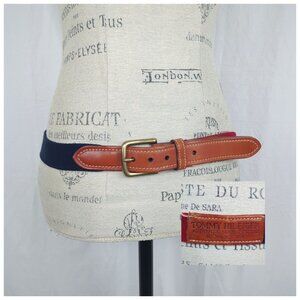 Vintage Tommy Hilfiger Belt 36 Medium Canvas Leather